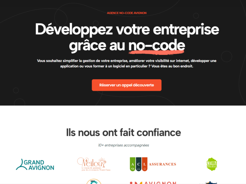 Apport d'affaires création de site internet avec Webflow